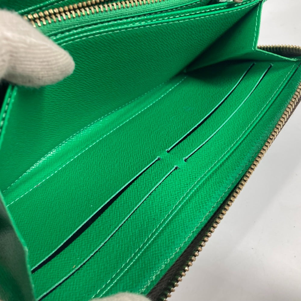 LOUIS VUITTON Long Wallet Purse M60451 Monogram canvas green Monogram Pumpkin Dot Yayoi Kusama Zippy wallet