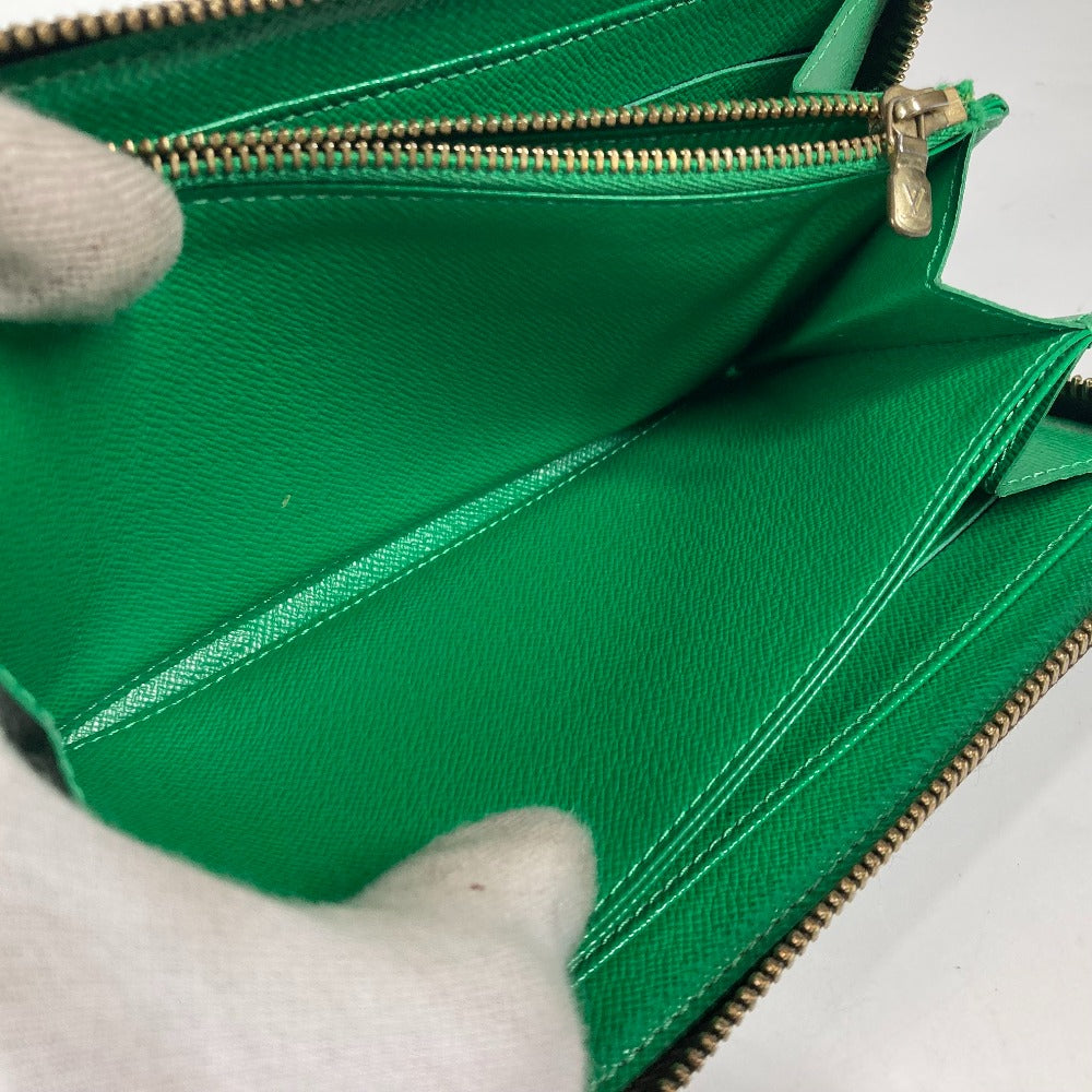 LOUIS VUITTON Long Wallet Purse M60451 Monogram canvas green Monogram Pumpkin Dot Yayoi Kusama Zippy wallet