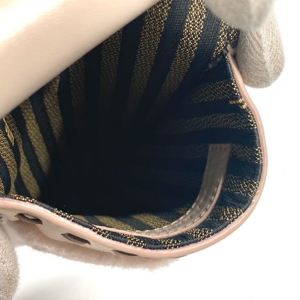 FENDI Pouch 7AS047 Fur, Leather beige Smartphone case phone pouch