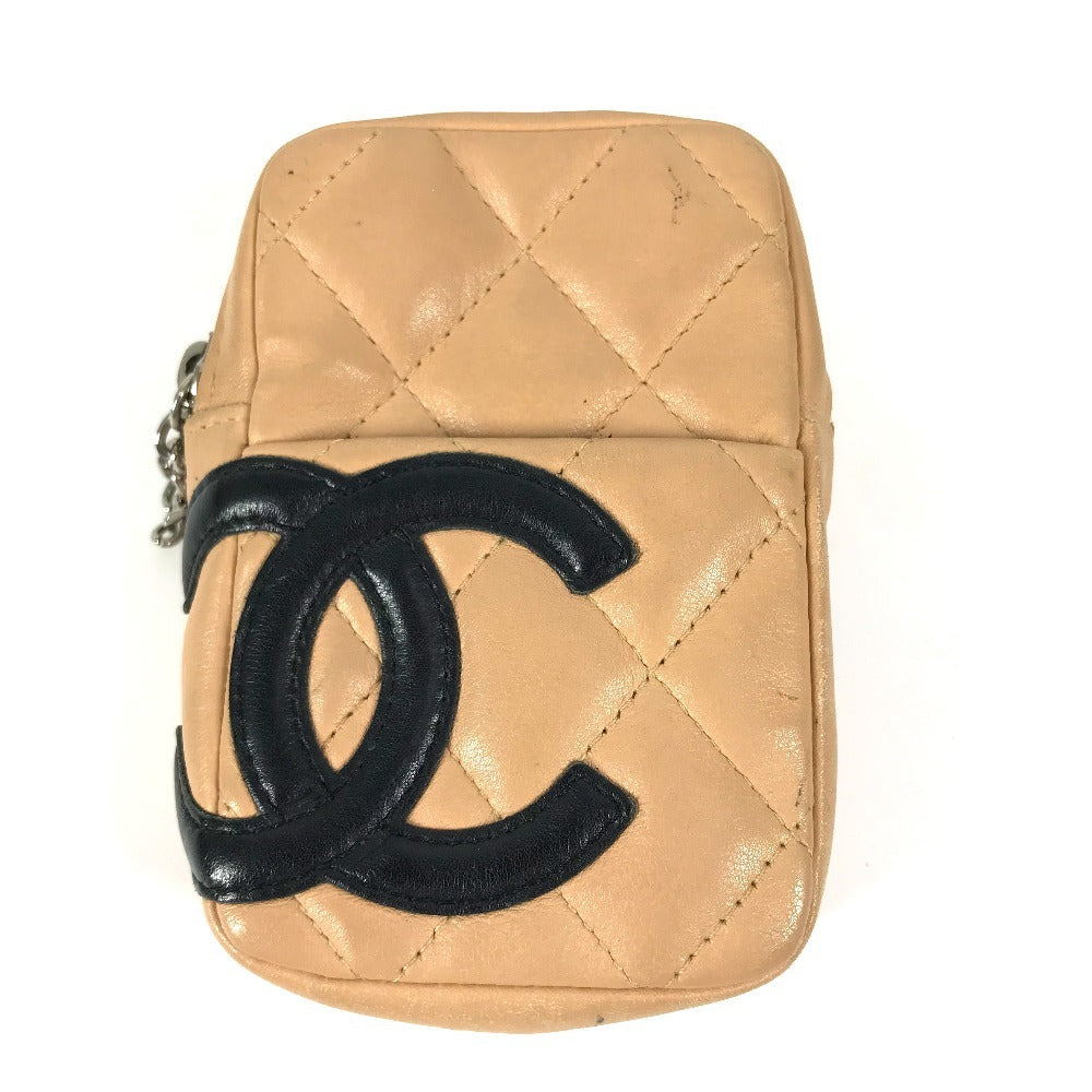 CHANEL Cigarette case A26732 leather beige Cambon line CC COCO Mark logo