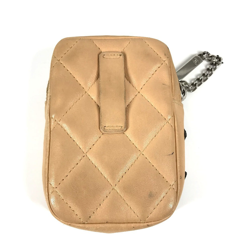 CHANEL Cigarette case A26732 leather beige Cambon line CC COCO Mark logo
