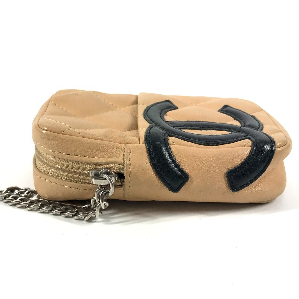 CHANEL Cigarette case A26732 leather beige Cambon line CC COCO Mark logo