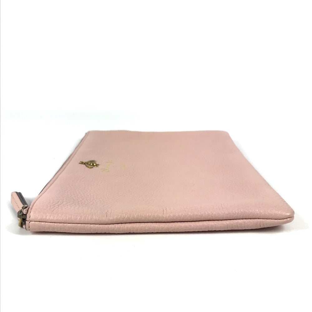 GUCCI Clutch bag 460187 leather pink logo