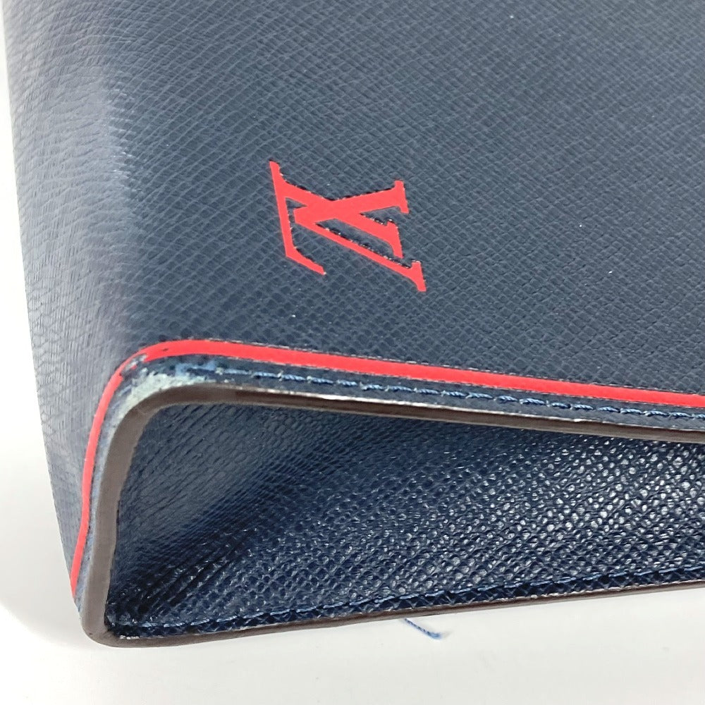 LOUIS VUITTON business bag Taiga Leather Navy Taiga Pochette Voyage