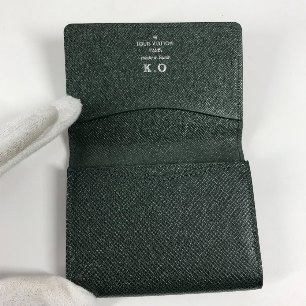 LOUIS VUITTON Card Case M3092P Taiga Leather green Taiga Anneveld Cult de Visit
