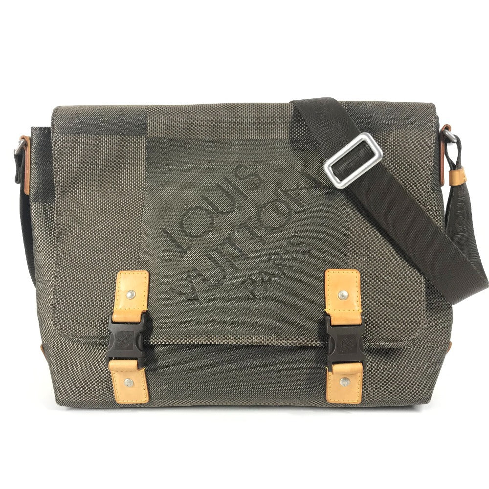 LOUIS VUITTON Shoulder Bag M93077 Damier Jean Canvas khaki Damier Jean Roux