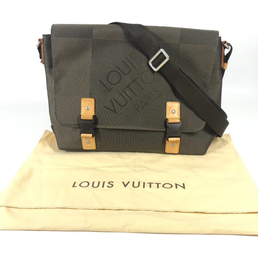 LOUIS VUITTON Shoulder Bag M93077 Damier Jean Canvas khaki Damier Jean Roux
