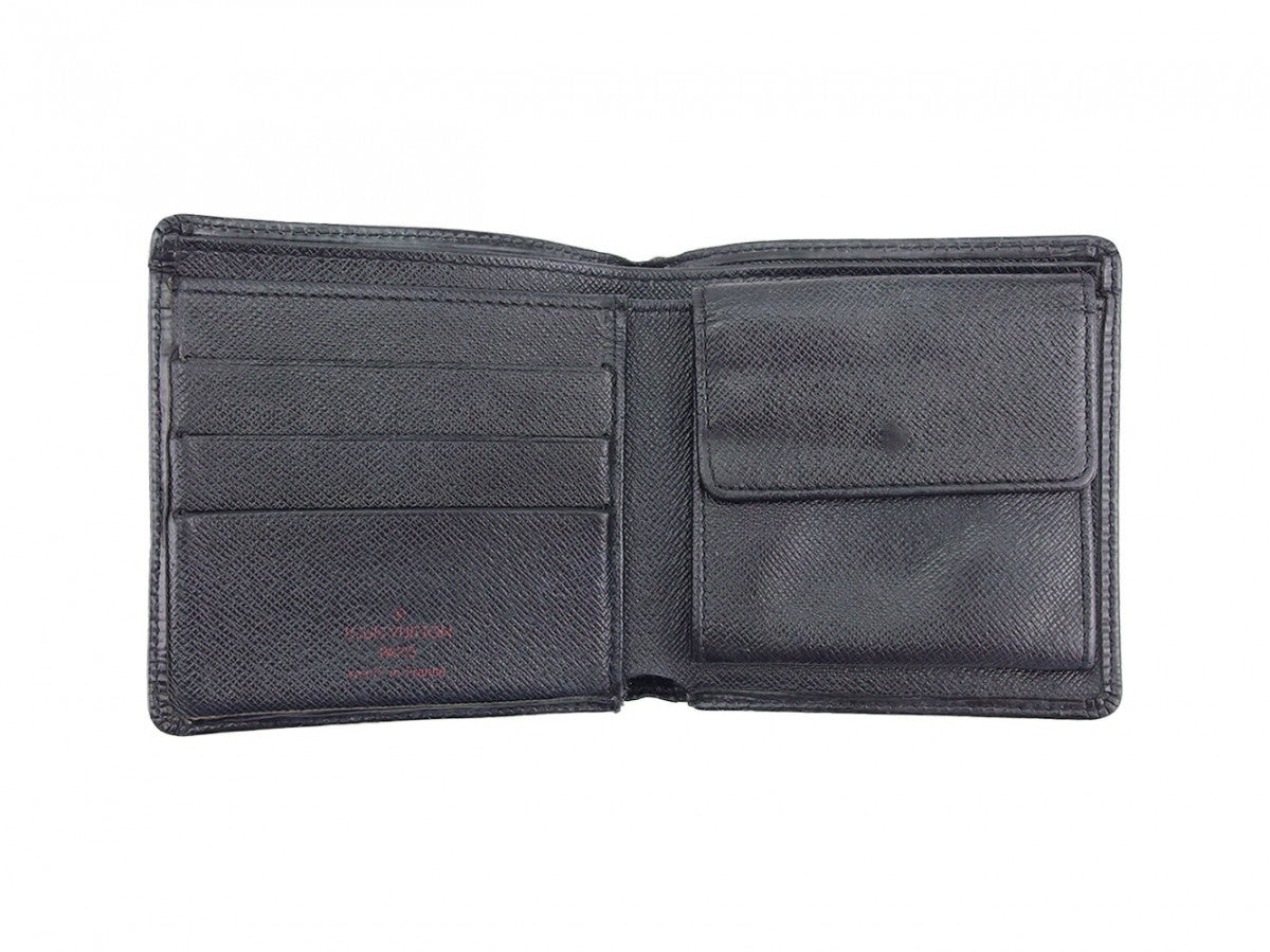 LOUIS VUITTON Bifold Wallet black Epi