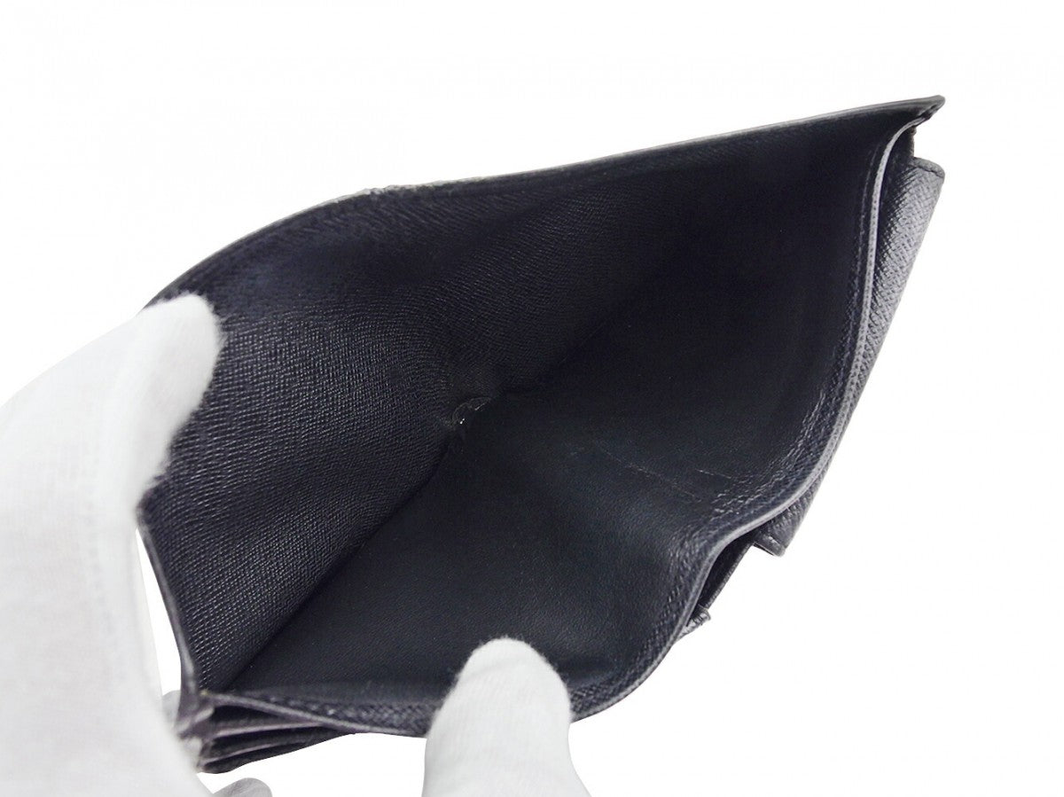 LOUIS VUITTON Bifold Wallet black Epi