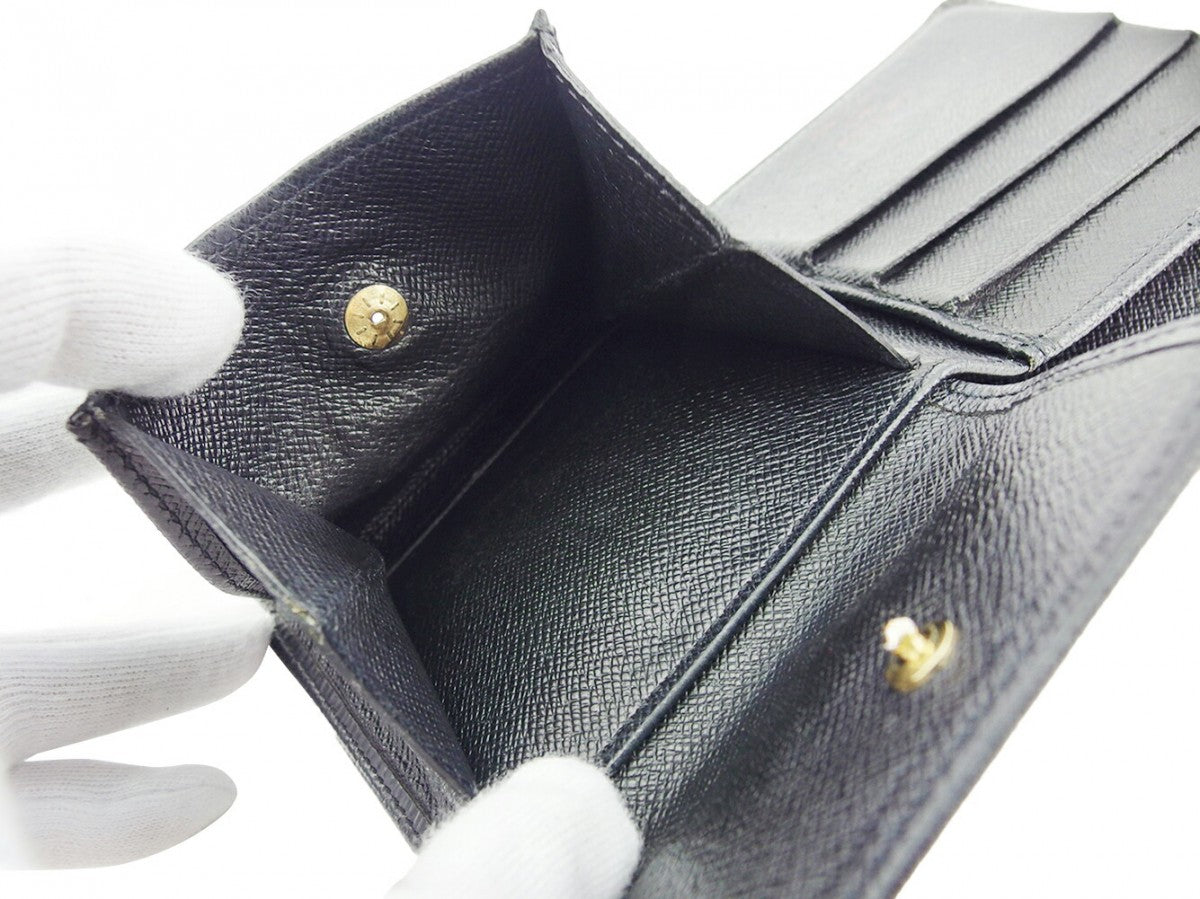 LOUIS VUITTON Bifold Wallet black Epi