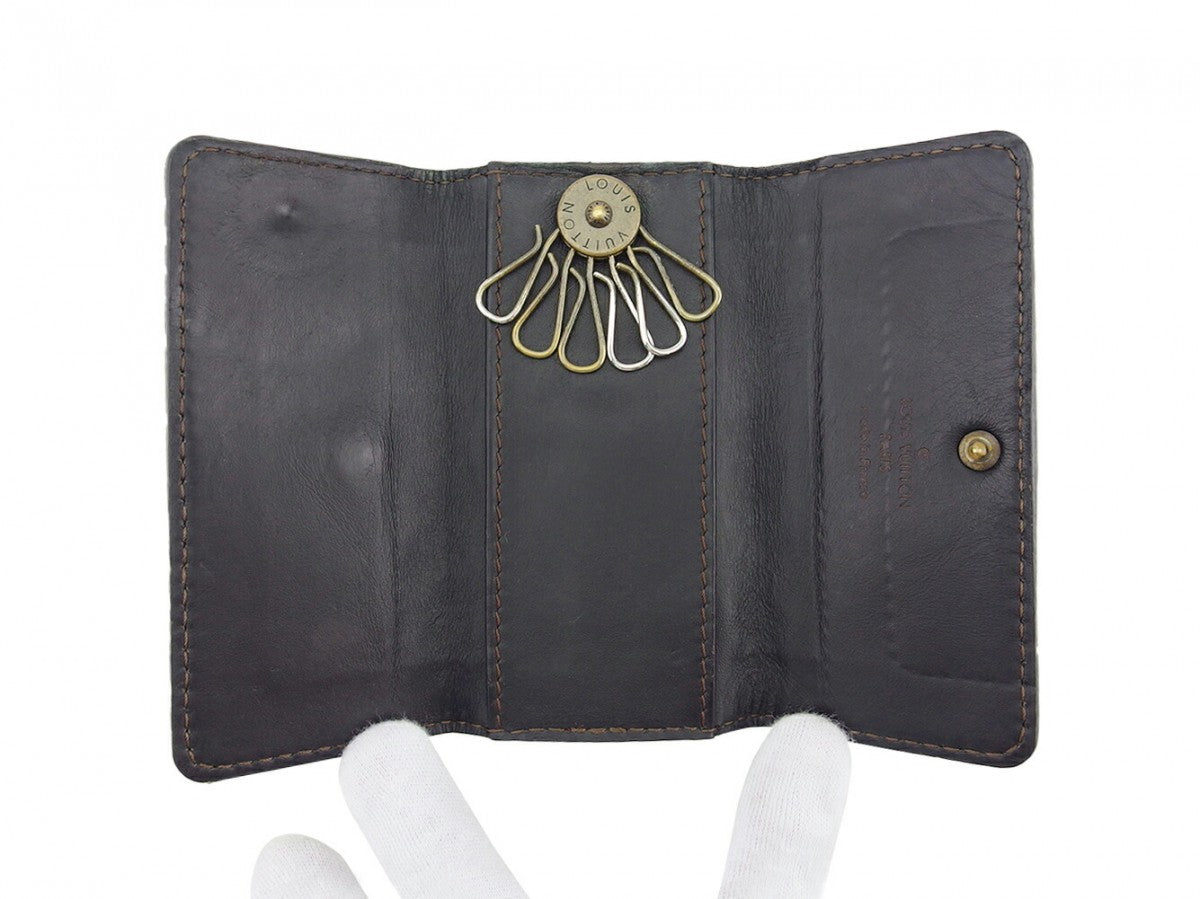 LOUIS VUITTON Key case Key holder Dark brown gold Utah