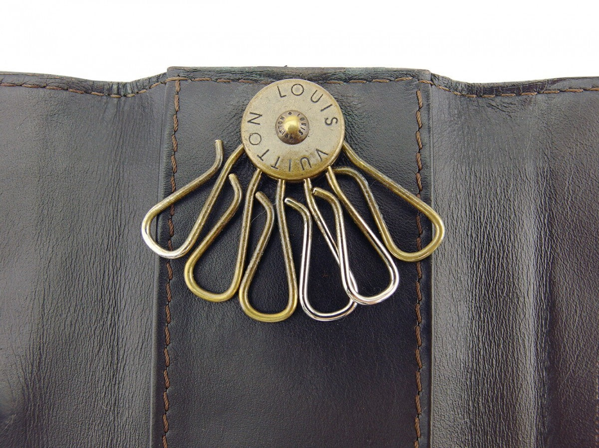 LOUIS VUITTON Key case Key holder Dark brown gold Utah