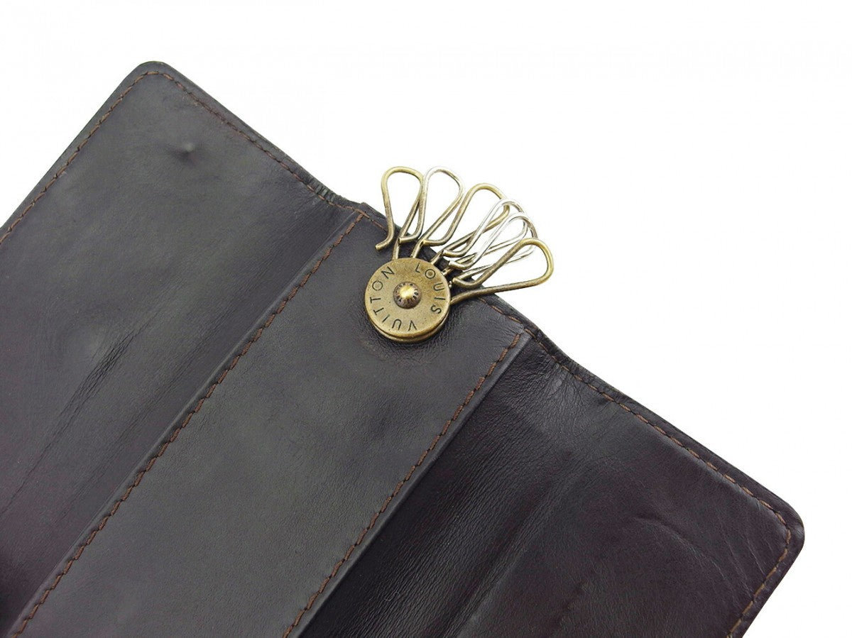 LOUIS VUITTON Key case Key holder Dark brown gold Utah