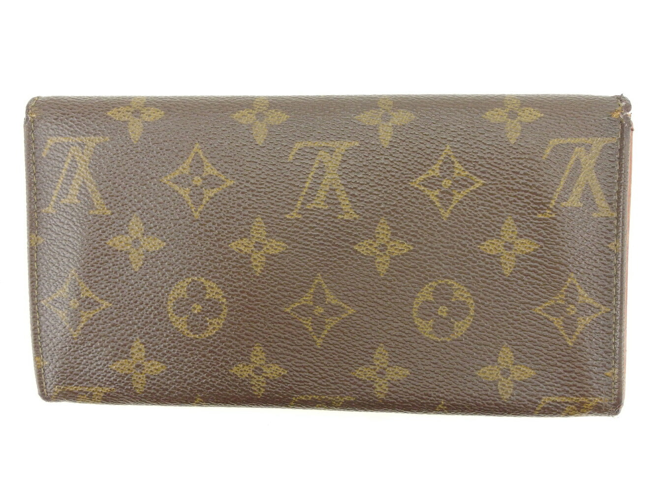 LOUIS VUITTON Long Wallet Purse M61724 Brown Pochette Porto Monécredi