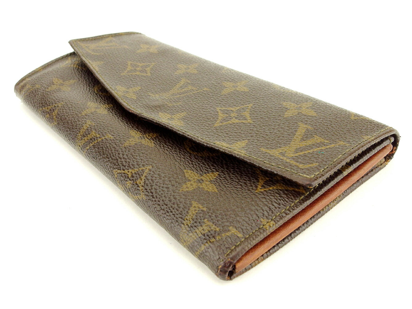 LOUIS VUITTON Long Wallet Purse M61724 Brown Pochette Porto Monécredi
