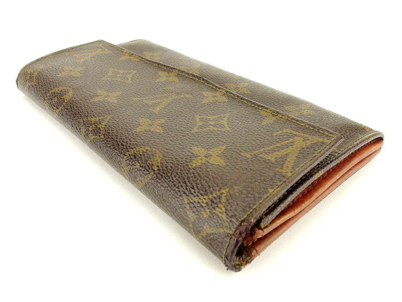 LOUIS VUITTON Long Wallet Purse M61724 Brown Pochette Porto Monécredi