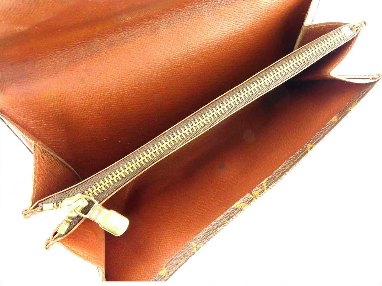 LOUIS VUITTON Long Wallet Purse M61724 Brown Pochette Porto Monécredi