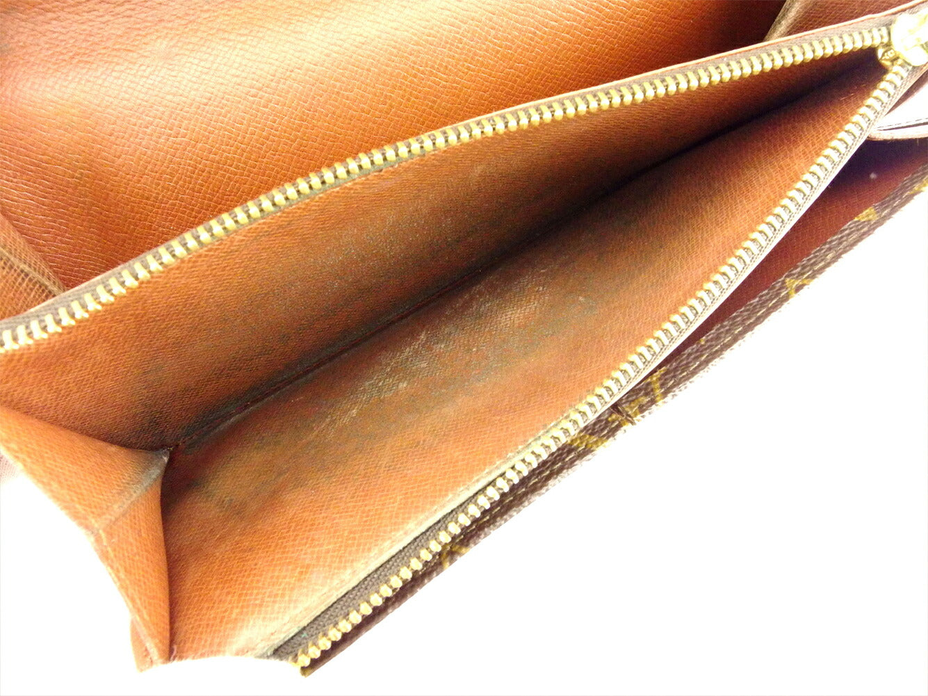 LOUIS VUITTON Long Wallet Purse M61724 Brown Pochette Porto Monécredi