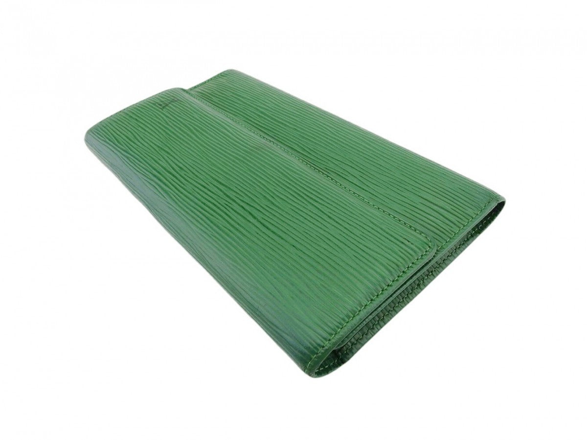 LOUIS VUITTON Long Wallet Purse M63384 Borneo Green Porte Tresor International