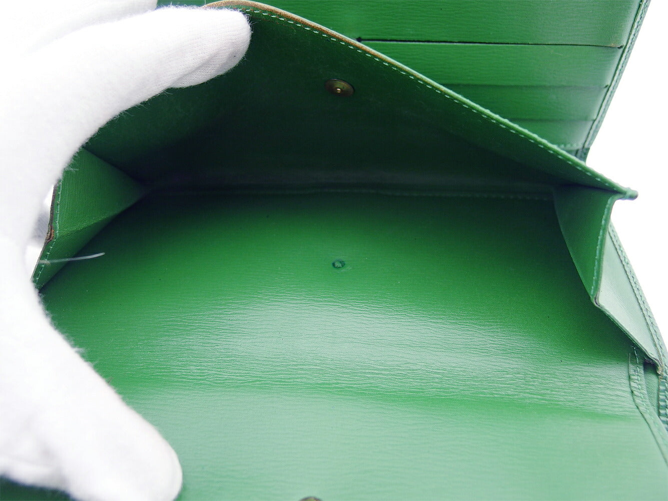 LOUIS VUITTON Long Wallet Purse M63384 Borneo Green Porte Tresor International