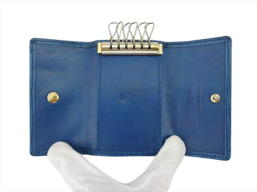 LOUIS VUITTON Key case Key holder M63815 Toledo Blue Multicles6