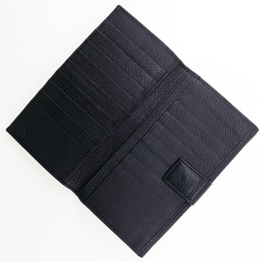 GUCCI Long Wallet Purse 143391 leather black unisex(Unisex) Used Authentic
