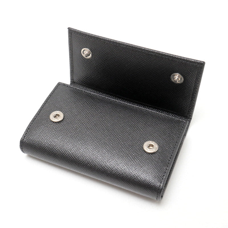 PRADA Key case Key holder M25U leather black DEPOS
