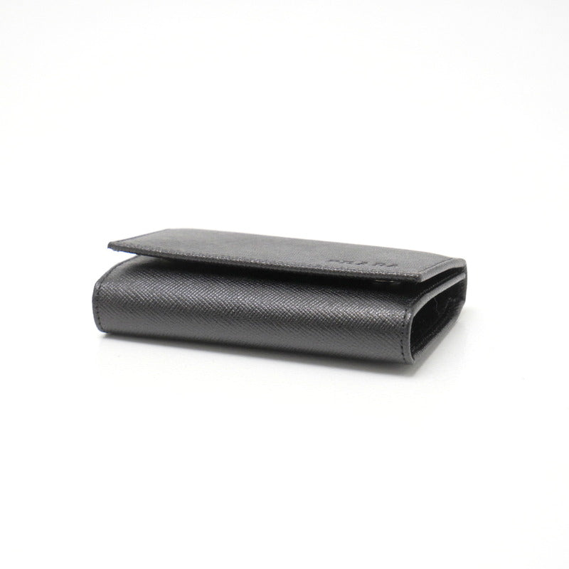 PRADA Key case Key holder M25U leather black DEPOS