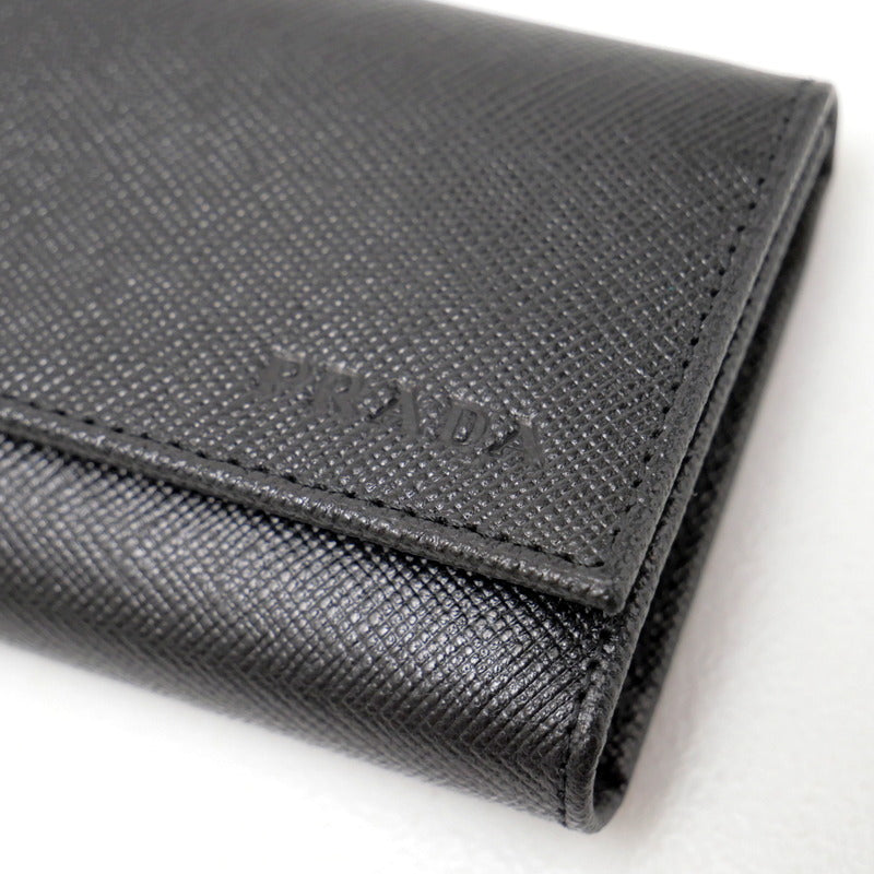 PRADA Key case Key holder M25U leather black DEPOS