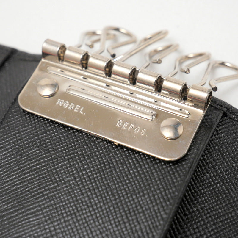 PRADA Key case Key holder M25U leather black DEPOS