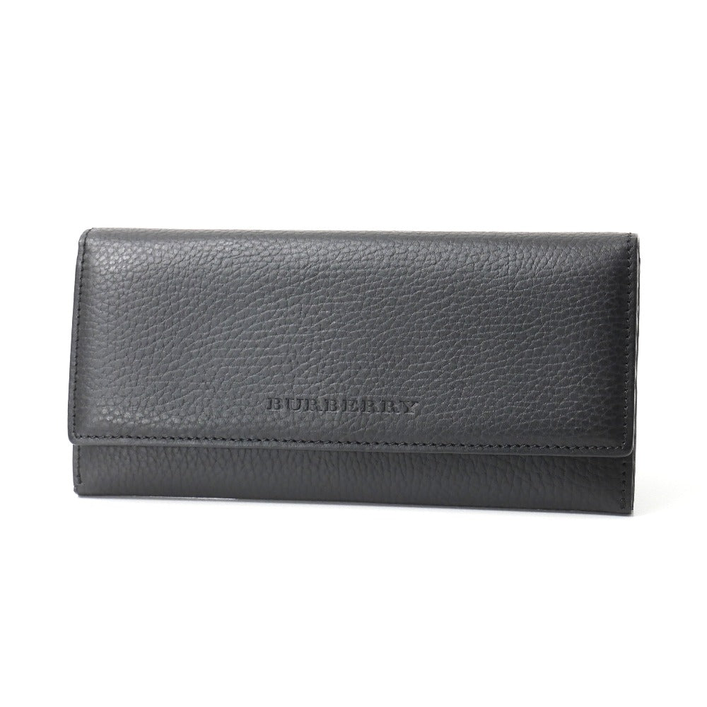 BURBERRY Long Wallet Purse Cowhide Black Part: Nova Check Pattern SI4701 09