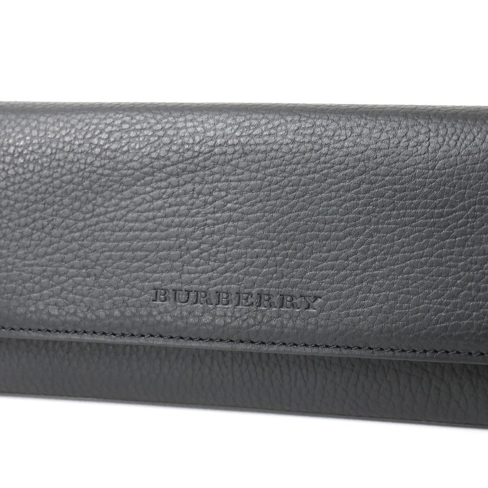 BURBERRY Long Wallet Purse Cowhide Black Part: Nova Check Pattern SI4701 09