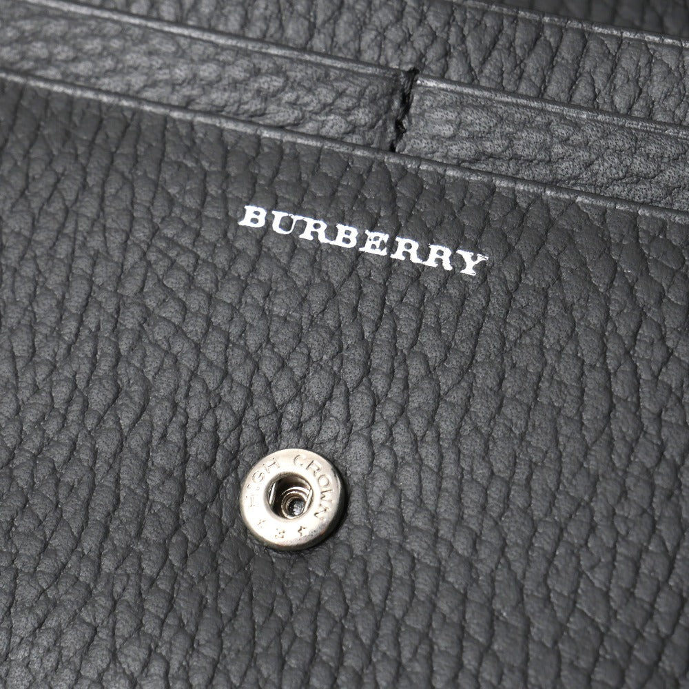 BURBERRY Long Wallet Purse Cowhide Black Part: Nova Check Pattern SI4701 09