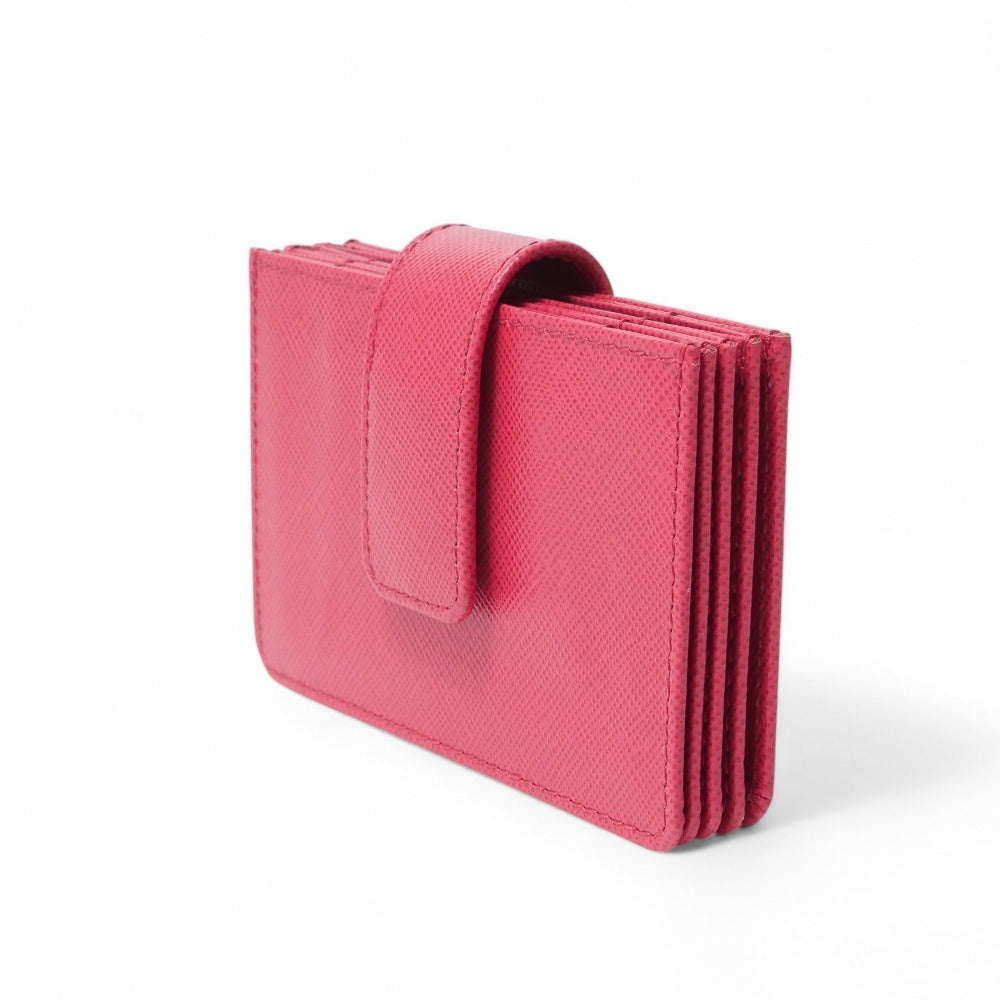 PRADA Card Case 1M1211 leather pink SAFFIANO ORO Saffiano Oro