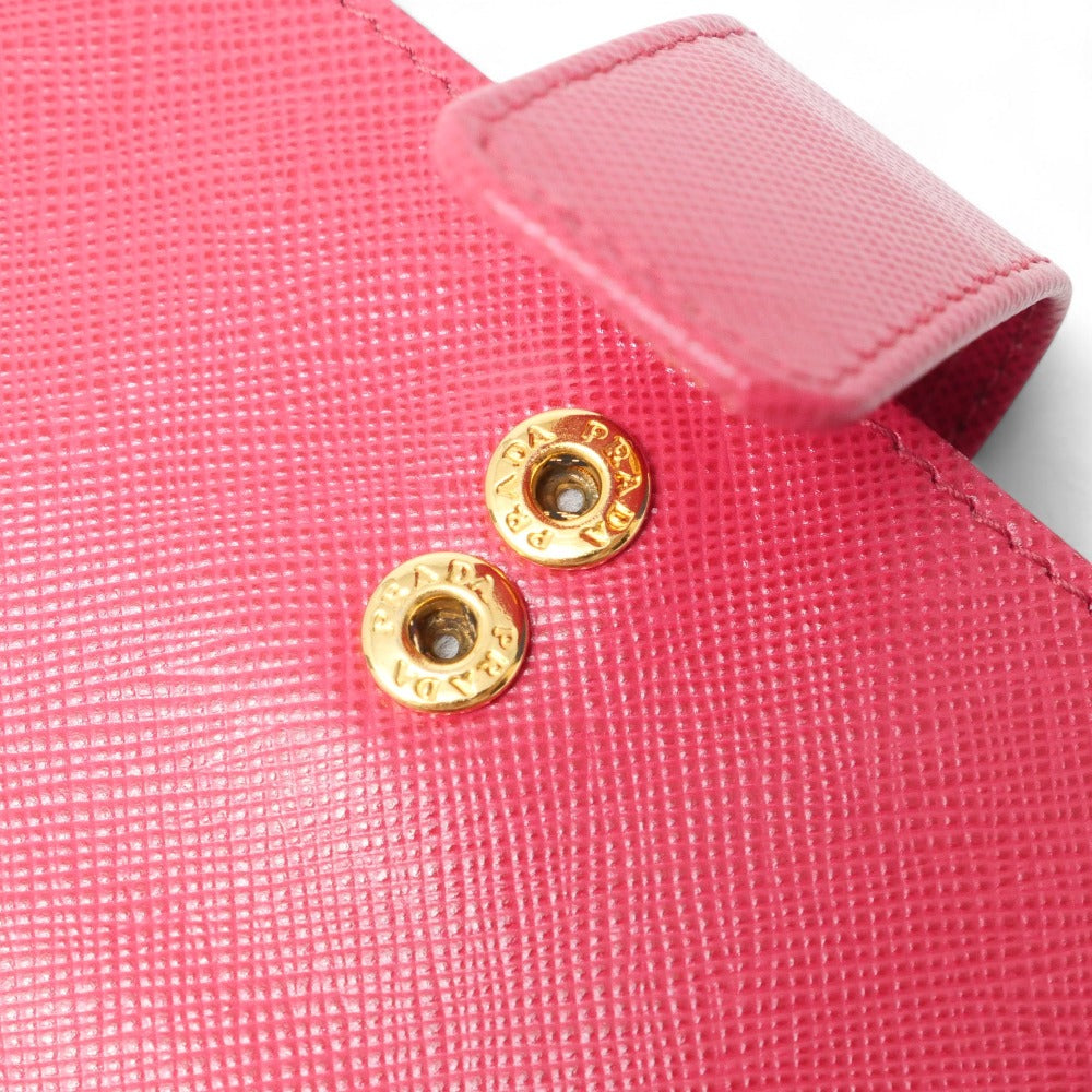 PRADA Card Case 1M1211 leather pink SAFFIANO ORO Saffiano Oro