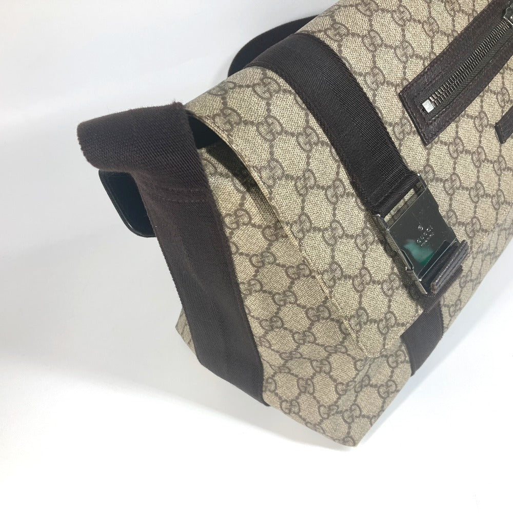 GUCCI Shoulder Bag 122374 GG Supreme canvas, leather beige GG Plus Flap