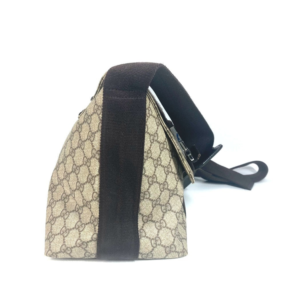 GUCCI Shoulder Bag 122374 GG Supreme canvas, leather beige GG Plus Flap