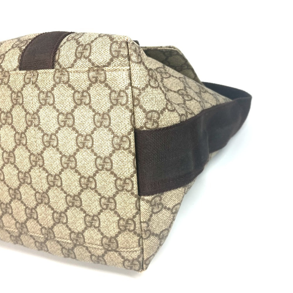 GUCCI Shoulder Bag 122374 GG Supreme canvas, leather beige GG Plus Flap