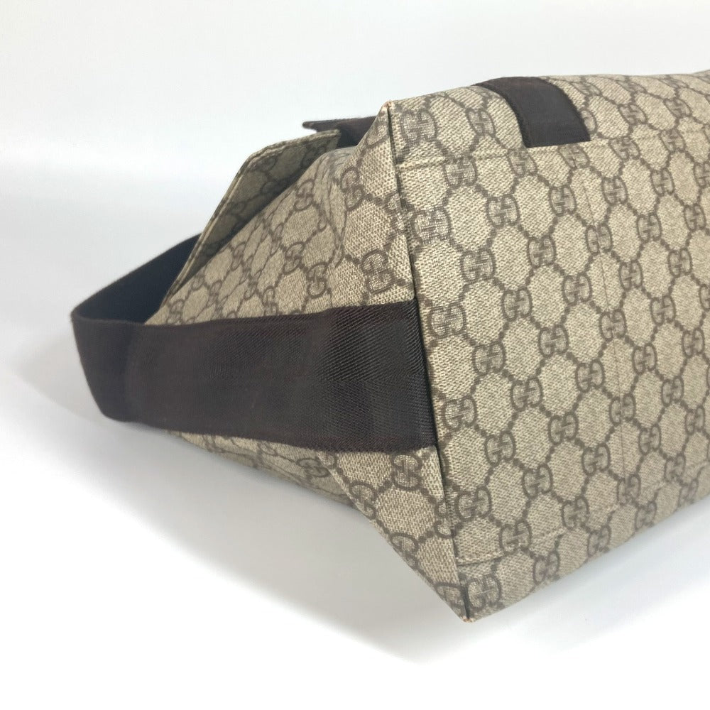 GUCCI Shoulder Bag 122374 GG Supreme canvas, leather beige GG Plus Flap