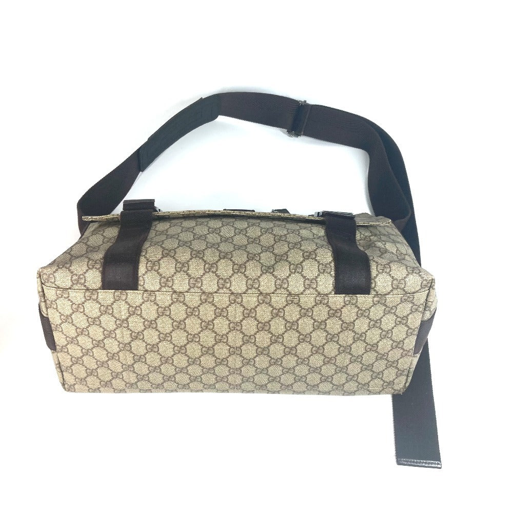 GUCCI Shoulder Bag 122374 GG Supreme canvas, leather beige GG Plus Flap