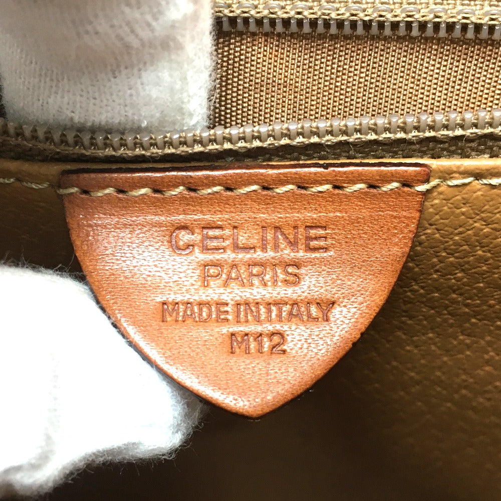 CELINE Shoulder Bag PVC / Leather Brown Macadam One handle Women Used Authentic