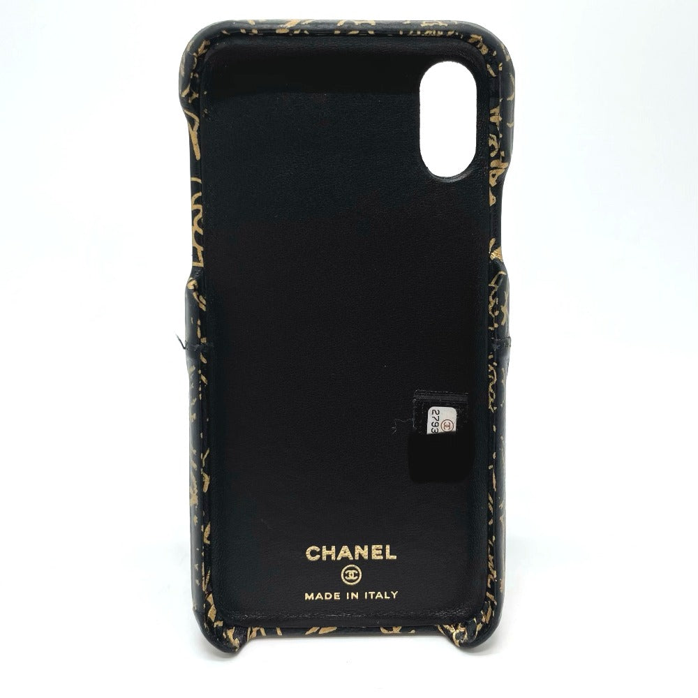 CHANEL iPhone case Calfskin gold Camellia CCCOCO Mark Matrasse