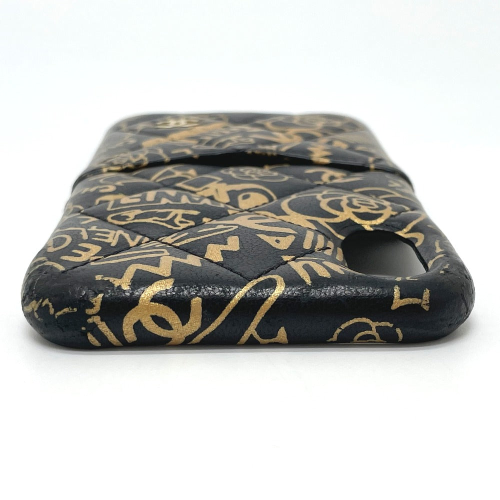 CHANEL iPhone case Calfskin gold Camellia CCCOCO Mark Matrasse