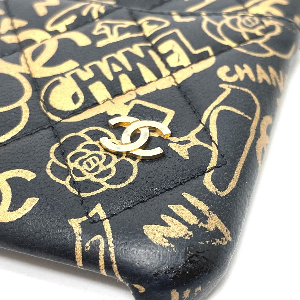 CHANEL iPhone case Calfskin gold Camellia CCCOCO Mark Matrasse