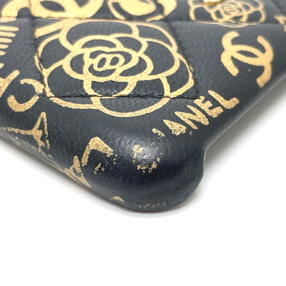 CHANEL iPhone case Calfskin gold Camellia CCCOCO Mark Matrasse