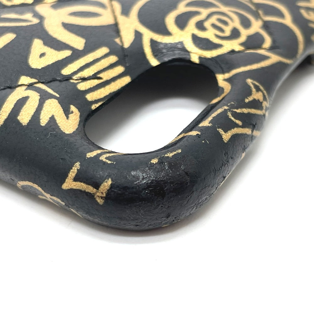 CHANEL iPhone case Calfskin gold Camellia CCCOCO Mark Matrasse