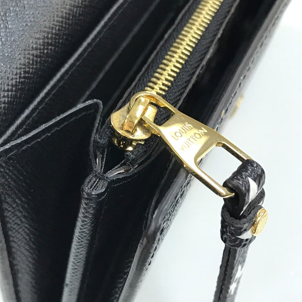 LOUIS VUITTON Long Wallet Purse M67875 Monogram canvas black Monogram jungle Portefeuille Sarah Women Used Authentic