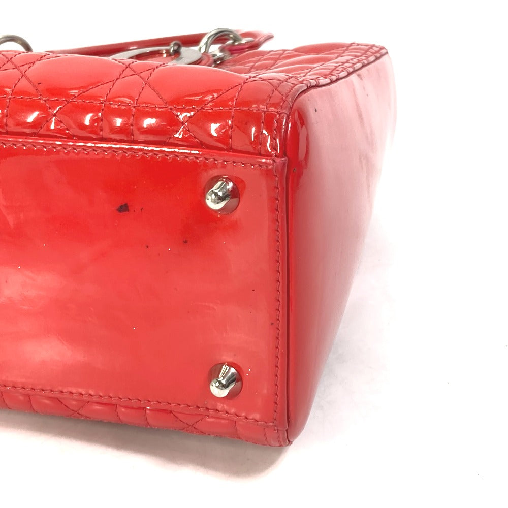 Dior Handbag enamel Red type Canage Lady Dior LADY DIOR Women Used Authentic