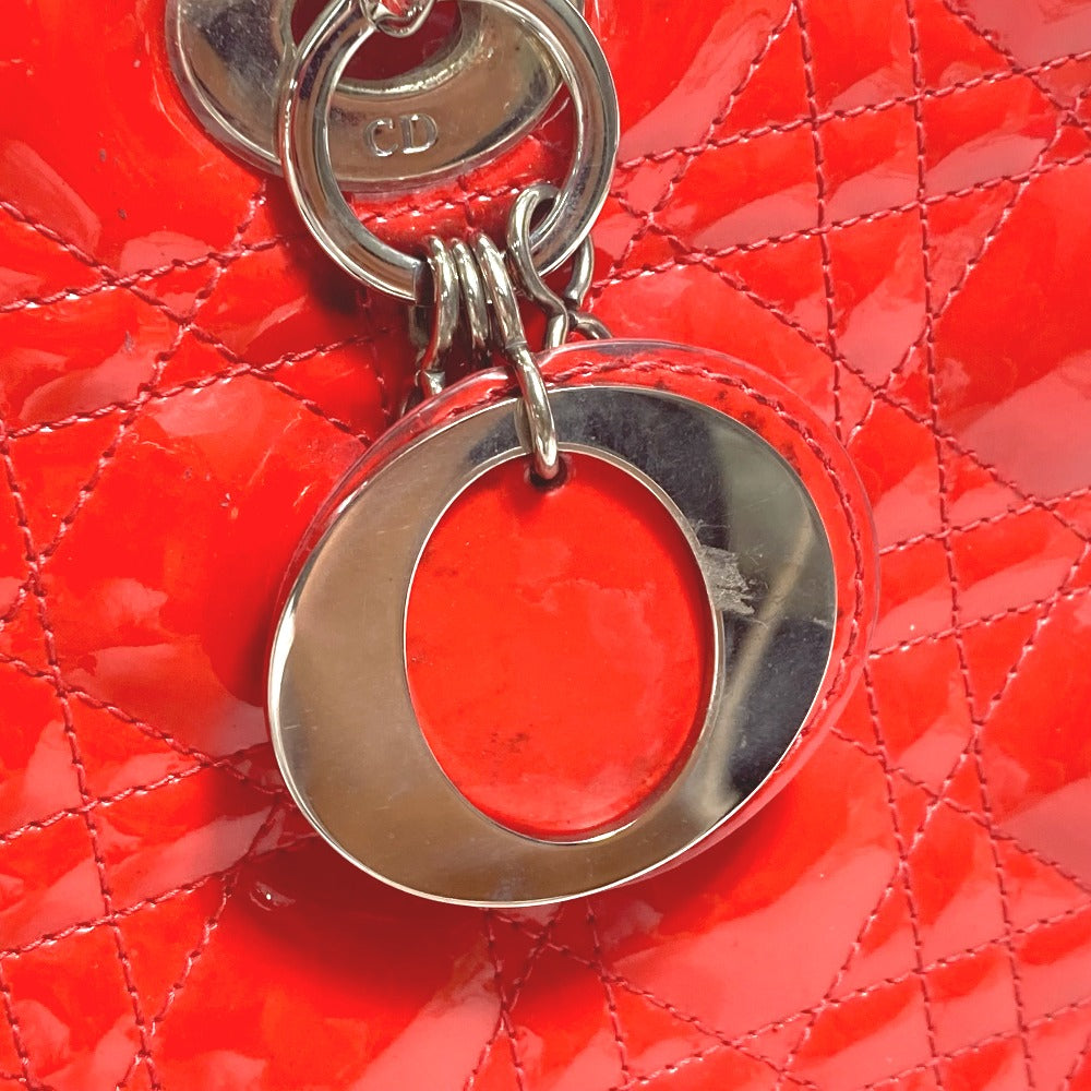 Dior Handbag enamel Red type Canage Lady Dior LADY DIOR Women Used Authentic