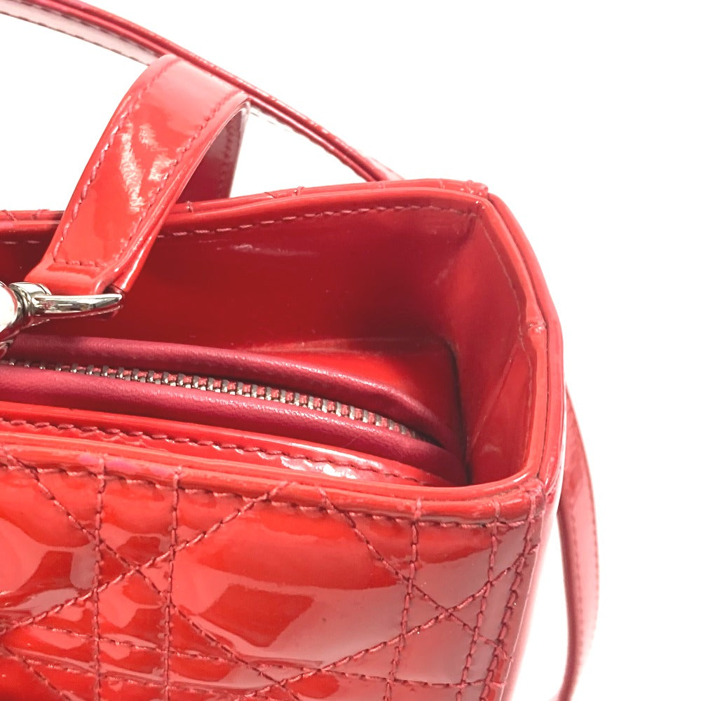 Dior Handbag enamel Red type Canage Lady Dior LADY DIOR Women Used Authentic